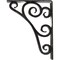 Ekena Millwork Tristan Wrought Iron Bracket, (Triple center brace), Antiqued Silver 2"W x 7 1/2"D x 10"H BKTM02X07X10TTNASV - alternate 3